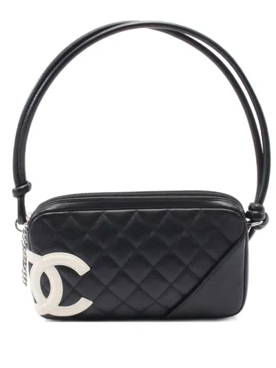 Pre-owned Chanel 2004-2005 Quilted Leather Shoulder Bag In Black