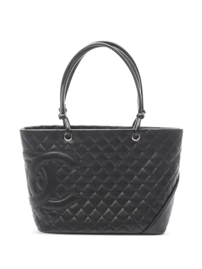Pre-owned Chanel 2004-2005 Quilted Tote Bag In Black