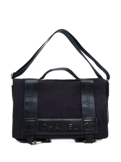 Pre-owned Chanel 2004-2005 Sport Line Shoulder Bag In Black