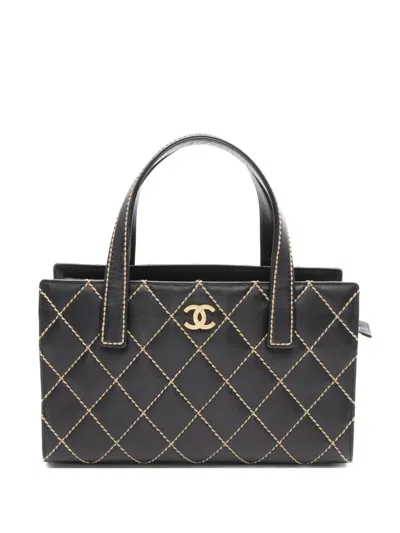 Pre-owned Chanel 2004-2005 Wild Stitch Handbag In Black
