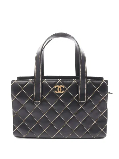 Pre-owned Chanel 2004-2005 Wild Stitch Handbag In Black