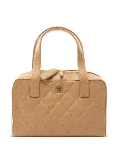 Pre-owned Chanel 2004-2005 Wild Stitch Handbag In Neutrals