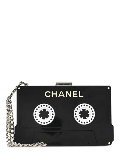 Pre-owned Chanel 2004 Cassette Clutch Bag In Black