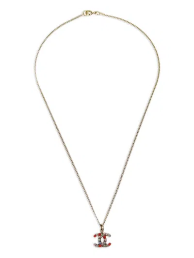 Pre-owned Chanel 2004 Cc Pendant Necklace In 金色
