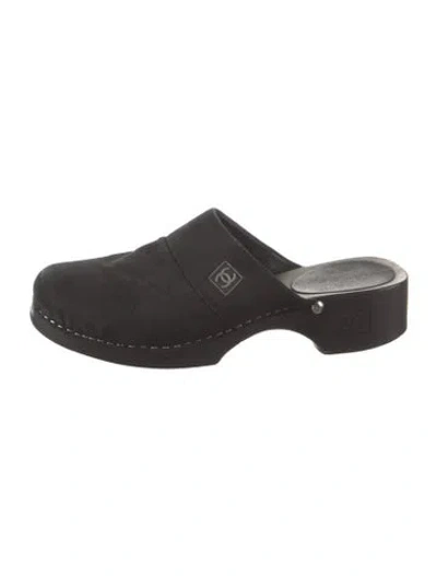 Pre-owned Chanel 2004  Sport Mules In Black
