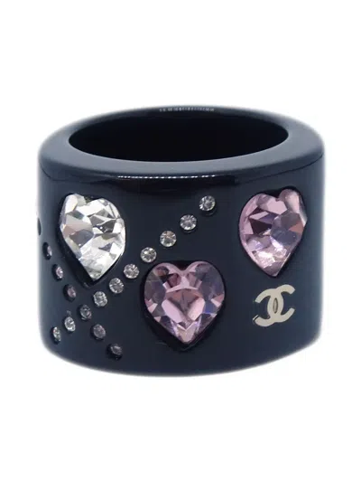 Pre-owned Chanel 2004 Crystal-embellished Ring
