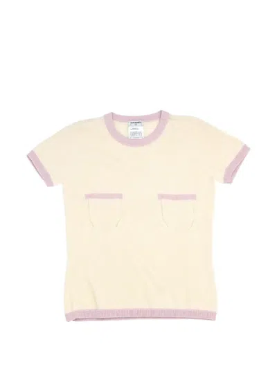 Pre-owned Chanel 2004 Knit Top In Neutrals
