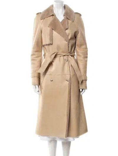 Pre-owned Chanel 2004 Lambskin Trench Coat In Neutral