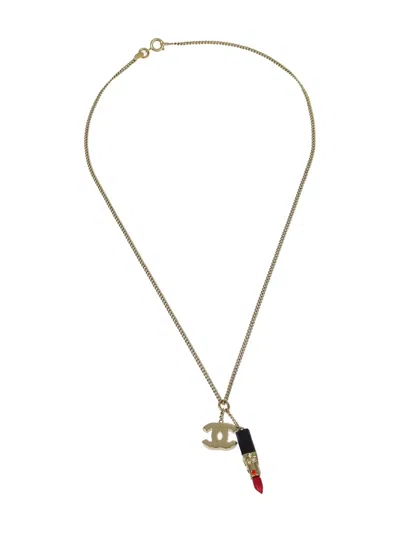 Pre-owned Chanel 2004 Lipstick-charm Necklace