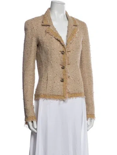 Pre-owned Chanel 2004 Metiers D'art Collection Blazer In Neutrals