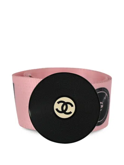 Pre-owned Chanel 2004 Record Belt In 粉色