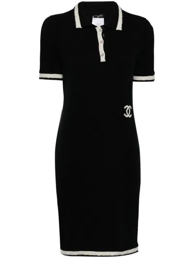 Pre-owned Chanel 2004 Short-sleeves Dress In Black