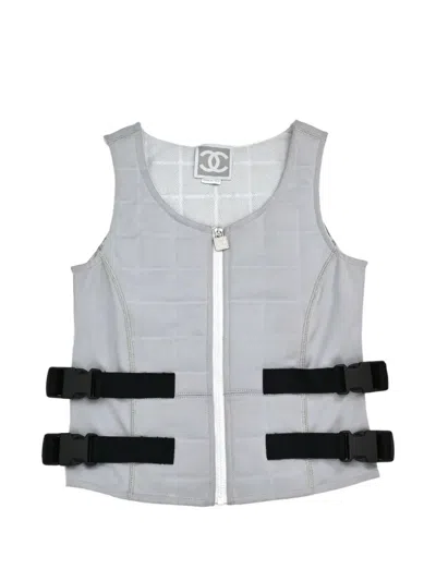 Pre-owned Chanel 2004 Sport Line Vest In Grey