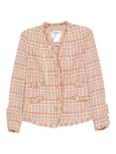 Pre-owned Chanel 2004 Tweed Fringed Jacket