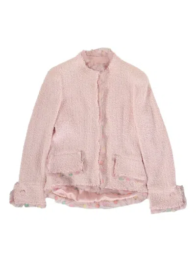 Pre-owned Chanel 2004 Tweed Jacket In Pink