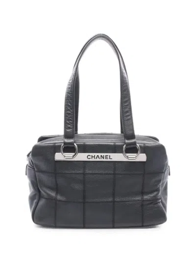 Pre-owned Chanel 2004-2005 Mini Boston Tote Bag In Black