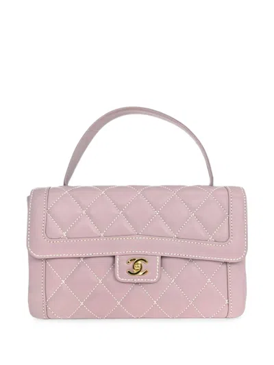 Chanel 2004-2005 Wild Stitch Shoulder Bag In Pink