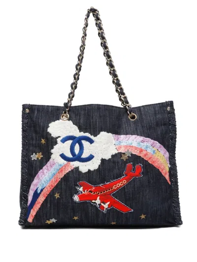 Pre-owned Chanel 2005-2006 2.55 Reissue Limited Editon Tote Bag In Blue