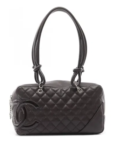 Pre-owned Chanel 2005-2006 Cambon Shoulder Bag In Brown