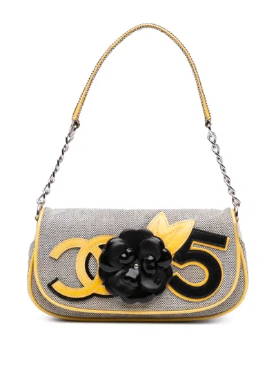 Pre-owned Chanel 2005-2006 Canvas Cc Camellia No. 5 Shoulder Bag
