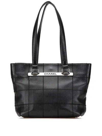Pre-owned Chanel 2005-2006 Caviar Choco Bar Tote Bag