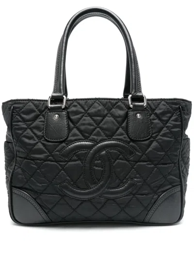 Pre-owned Chanel 2005-2006 Cc Handbag In Black