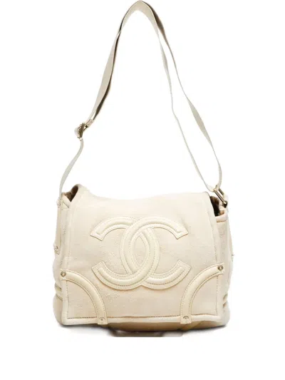 Pre-owned Chanel 2005-2006 Cc-mark Flap Crossbody Bag In Neutral
