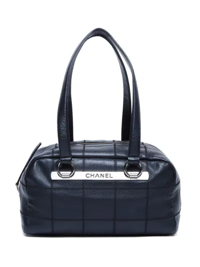 Pre-owned Chanel 2005-2006 Choco Bar Handbag In Black