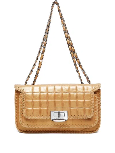 Pre-owned Chanel 2005-2006 Chocobar 2.55 Shoulder Bag In Yellow