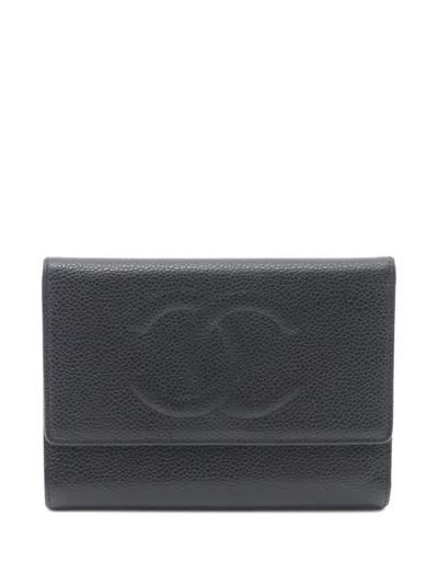 Pre-owned Chanel 2005-2006 Coco Mark Tri-fold Wallet