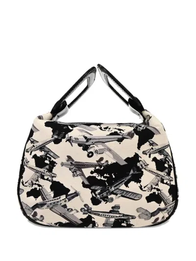 Pre-owned Chanel 2005-2006 Graphic-print Tote Bag In Neutral