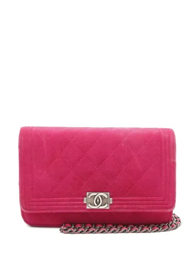 Pre-owned Chanel 2005-2006 Matelassé Handbag In Purple