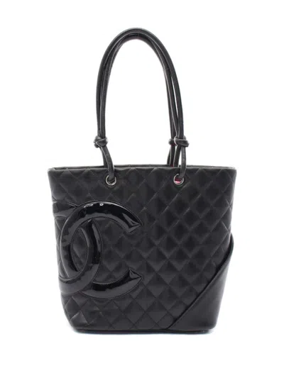 Pre-owned Chanel 2005-2006 Medium Cambon Tote Bag In Black