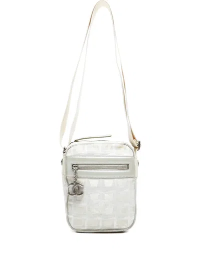 Pre-owned Chanel 2005-2006 New Travel Line Shoulder Bag In Neutral