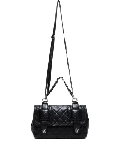 Pre-owned Chanel 2005-2006 Quilted Flap Shoulder Bag In Black