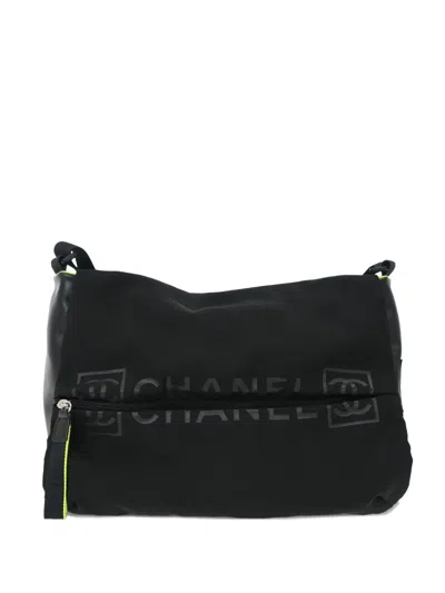 Pre-owned Chanel 2005-2006 Sport Line Shoulder Bag In Black
