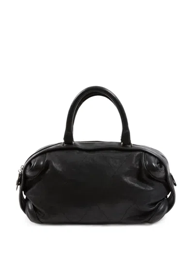 Pre-owned Chanel 2005-2006 X Karl Lagerfeld Boston Bag In 黑色