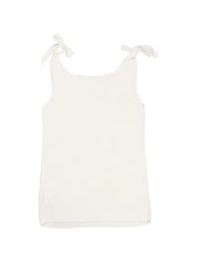 Pre-owned Chanel 2005 Bow-detail Tank Top In Neutrals