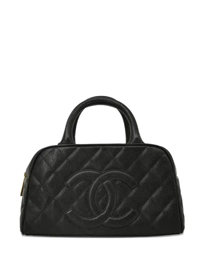 Pre-owned Chanel 2005 Bowling 27 Handbag In Black