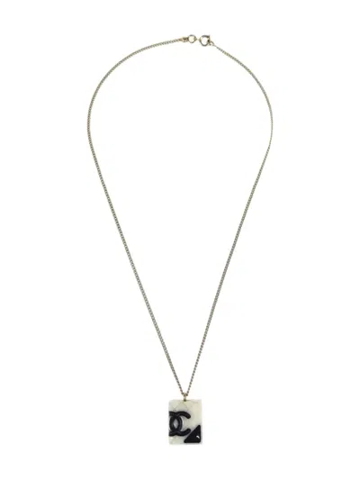 Pre-owned Chanel 2005 Cambon Ligne Chain Pendant Necklace