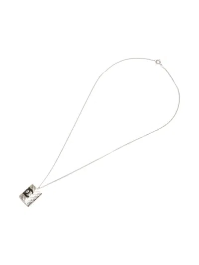 Pre-owned Chanel 2005 Cambon Ligne Necklace In Silver