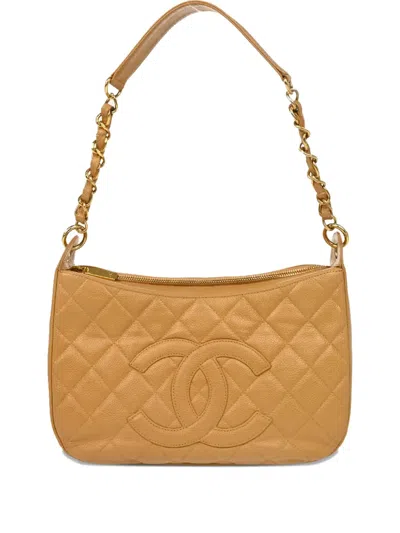 Pre-owned Chanel 2005 Cc Logo Handbag In Neutrals