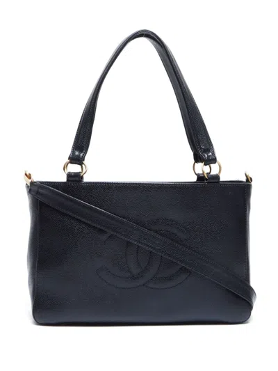 Pre-owned Chanel 2005 Cc Tote Bag In Black