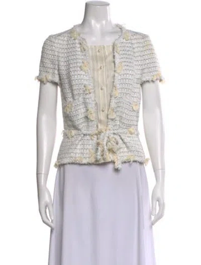 Pre-owned Chanel 2005 Crew Neck Top In Neutral