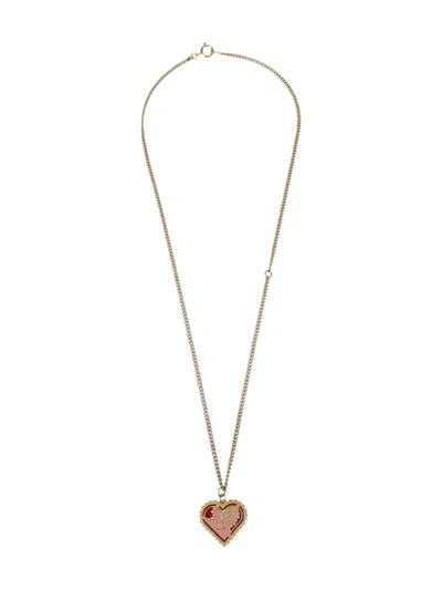 Pre-owned Chanel 2005 Heart Chain Necklace