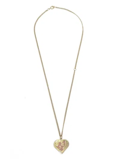 Pre-owned Chanel 2005 Heart Pendant Necklace In Gold