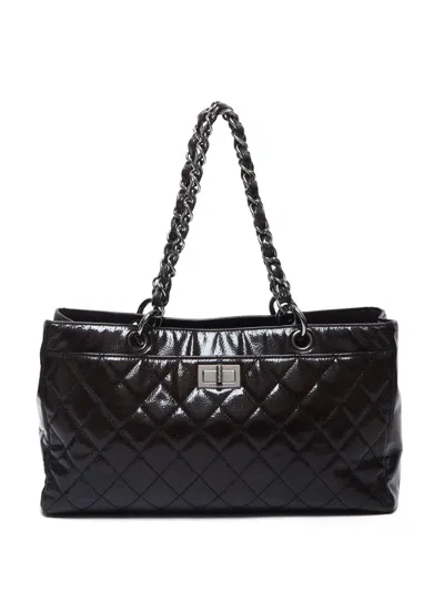 Pre-owned Chanel 2005 Mademoiselle Tote Bag In Black