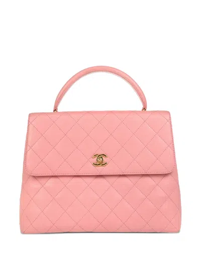 Pre-owned Chanel 2005 Medium Quilted Tote Bag In Pink