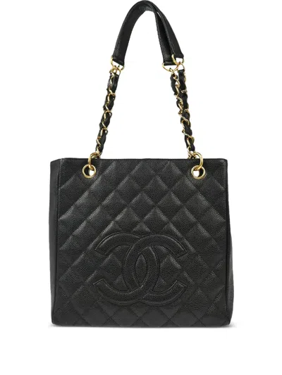 Pre-owned Chanel 2005 Petite Shopping Tote Bag In 黑色