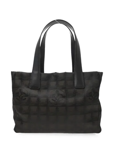 Pre-owned Chanel 2005 Pm Travel Line Tote Bag In Brown